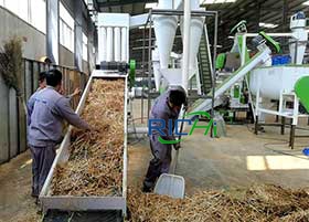 0,8-4 т/ч Линия По Производству Кормов Из Пшеничной Соломы в Южной Африке